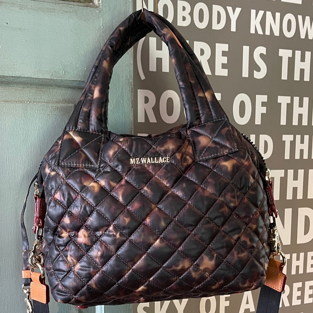 MZ Wallace Quilted Shoulder Bag - Black and Brown small Sutton